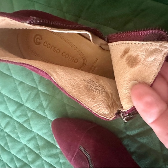 CORSO COMO BAILIE Ankle Bootie Wine Suede 9.5 M - Picture 7 of 7